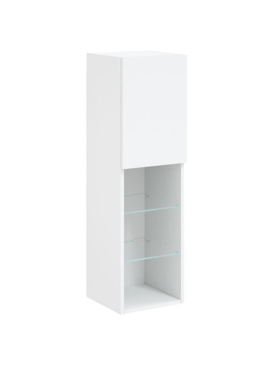 TV skříňka s LED osvětlením bílá 30,5 x 30 x 102 cm