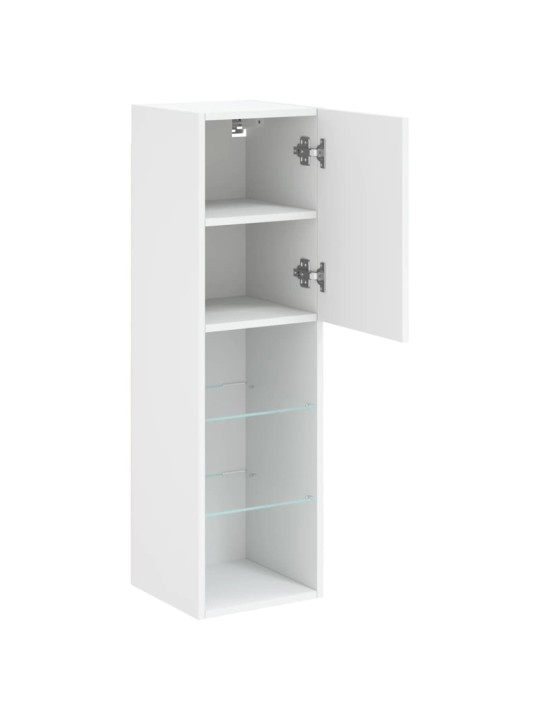 TV skříňka s LED osvětlením bílá 30,5 x 30 x 102 cm