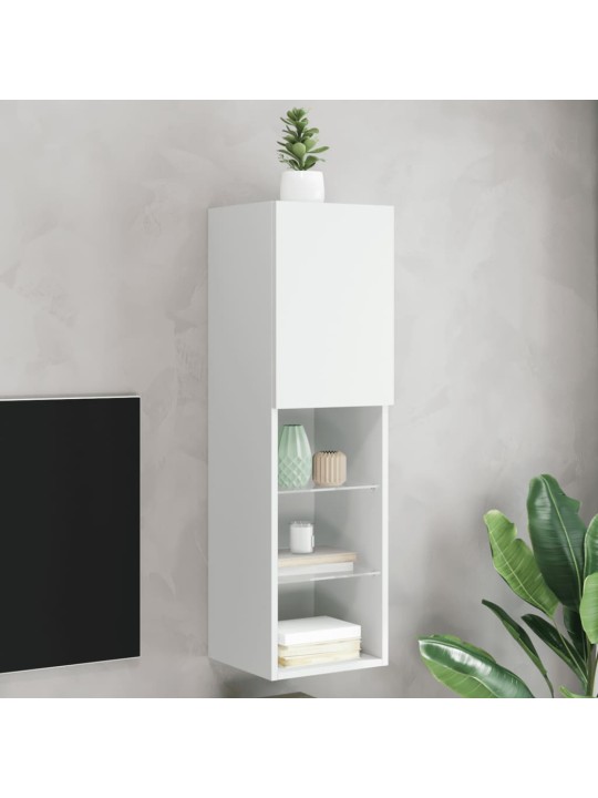 TV skříňka s LED osvětlením bílá 30,5 x 30 x 102 cm