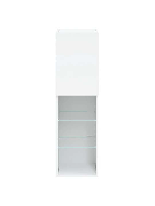 TV skříňky s LED osvětlením 2 ks bílé 30,5 x 30 x 102 cm