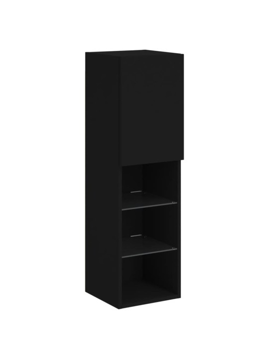 TV skříňka s LED osvětlením černá 30,5 x 30 x 102 cm
