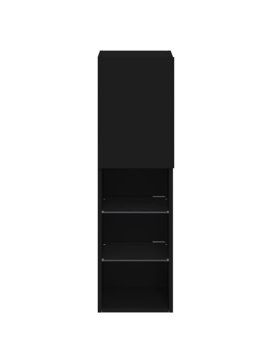 TV skříňka s LED osvětlením černá 30,5 x 30 x 102 cm