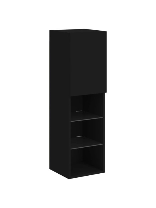 TV skříňky s LED osvětlením 2 ks černé 30,5 x 30 x 102 cm