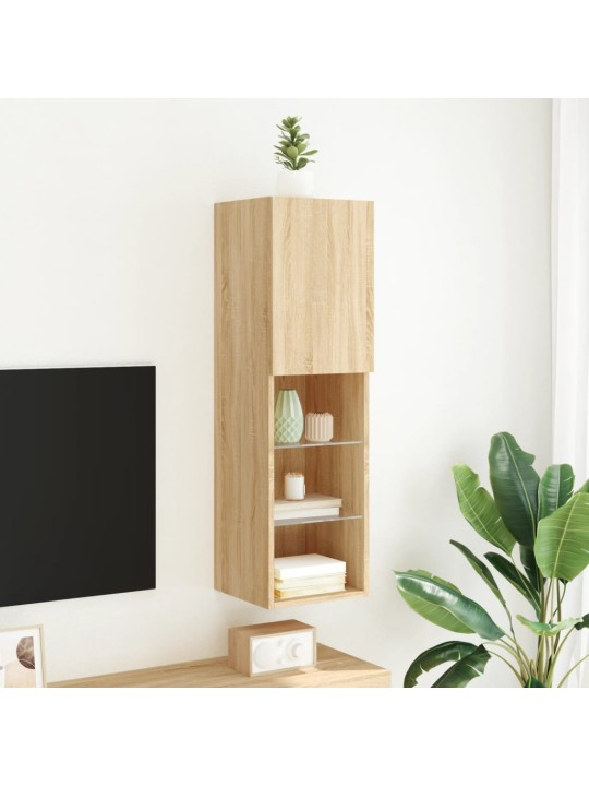 TV skříňka s LED osvětlením dub sonoma 30,5 x 30 x 102 cm