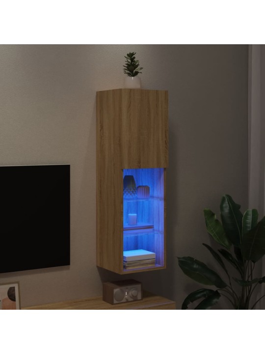 TV skříňka s LED osvětlením dub sonoma 30,5 x 30 x 102 cm