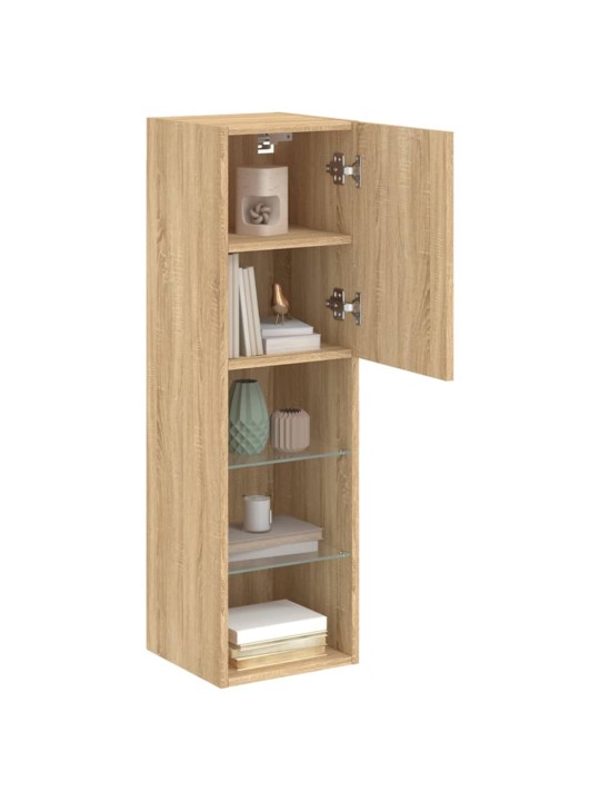 TV skříňka s LED osvětlením dub sonoma 30,5 x 30 x 102 cm