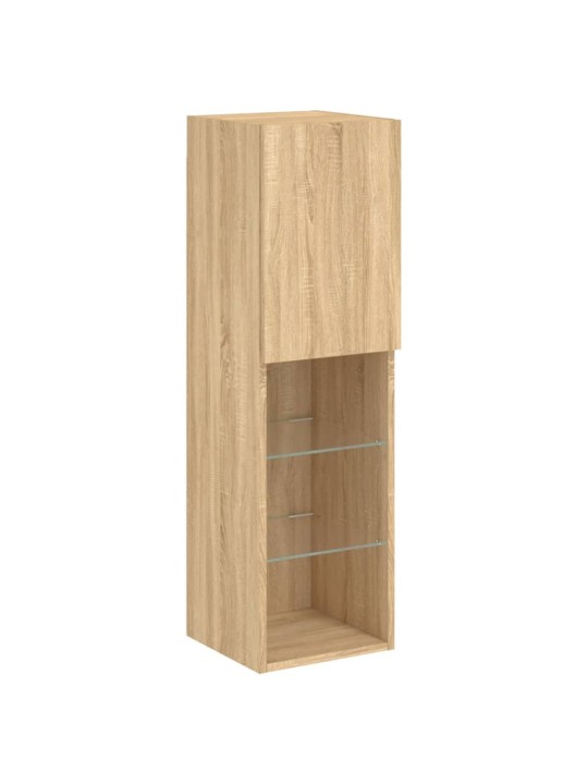 TV skříňka s LED osvětlením dub sonoma 30,5 x 30 x 102 cm