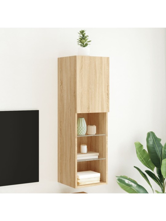 TV skříňka s LED osvětlením dub sonoma 30,5 x 30 x 102 cm