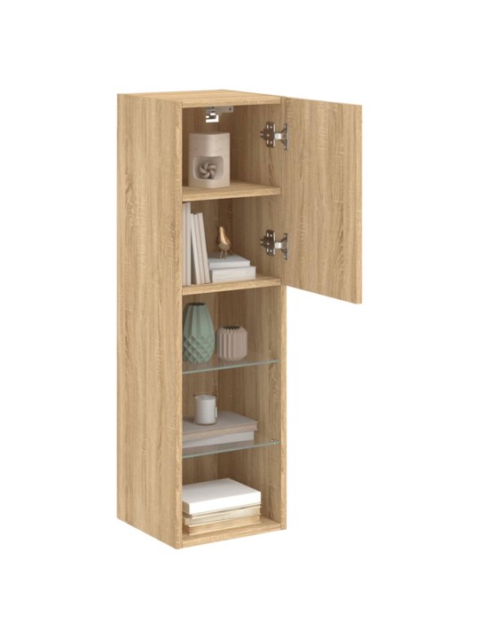 TV skříňky s LED osvětlením 2 ks dub sonoma 30,5 x 30 x 102 cm