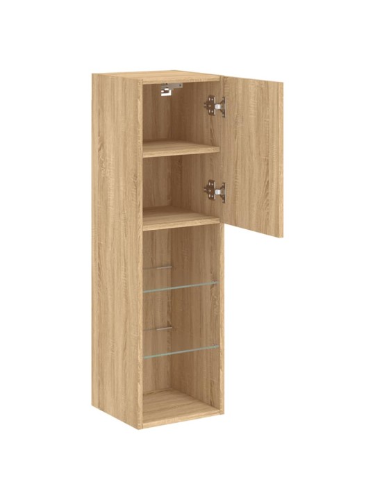 TV skříňky s LED osvětlením 2 ks dub sonoma 30,5 x 30 x 102 cm
