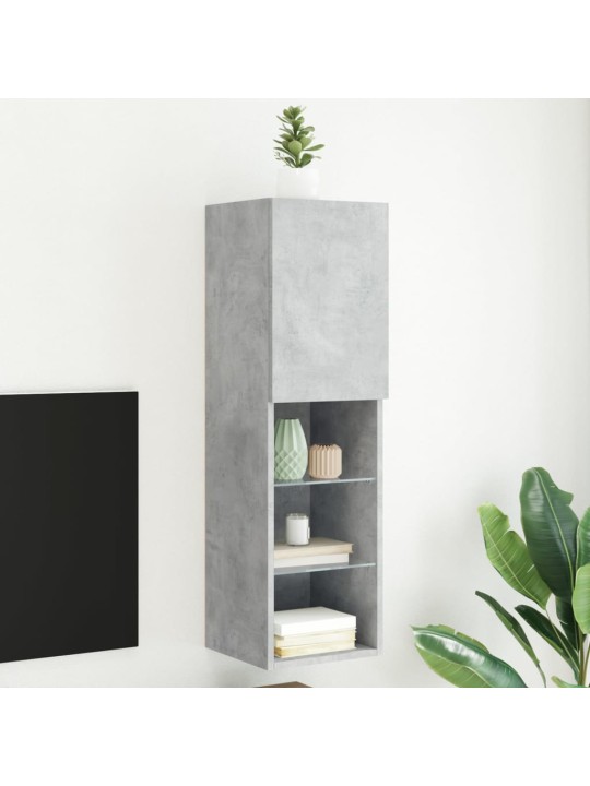 TV skříňka s LED osvětlením betonově šedá 30,5 x 30 x 102 cm