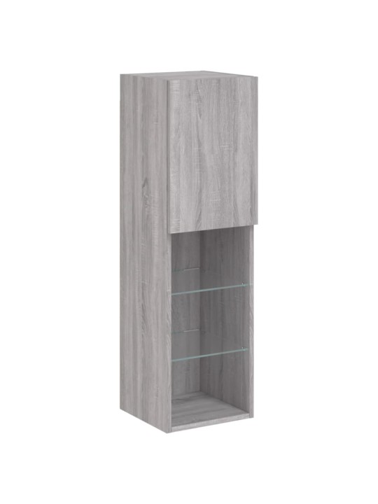 TV skříňka s LED osvětlením šedá sonoma 30,5 x 30 x 102 cm