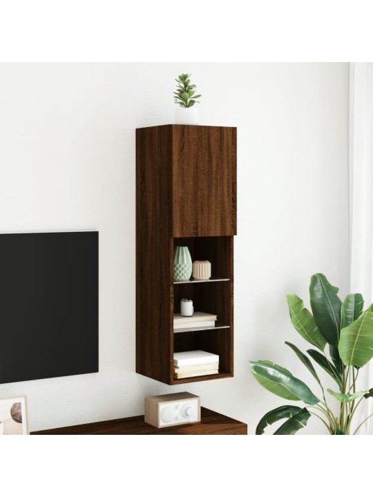 TV skříňka s LED osvětlením hnědý dub 30,5 x 30 x 102 cm