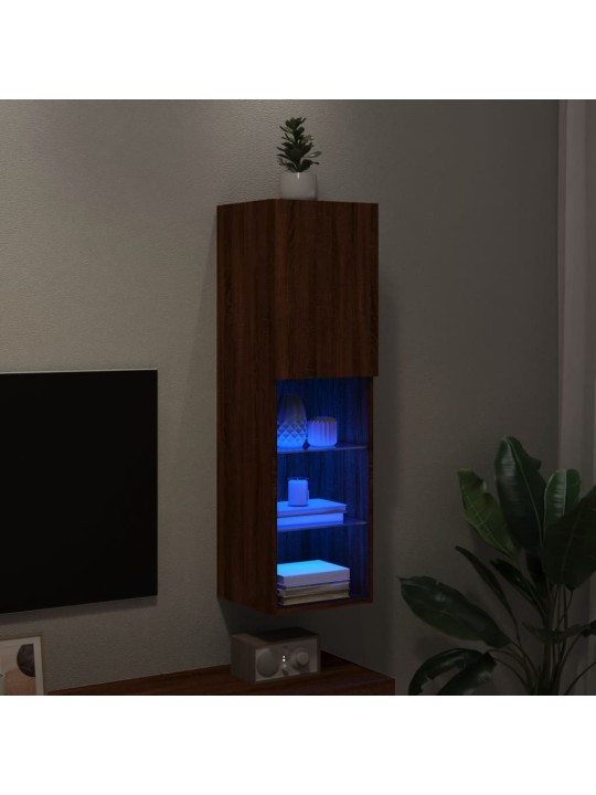 TV skříňka s LED osvětlením hnědý dub 30,5 x 30 x 102 cm