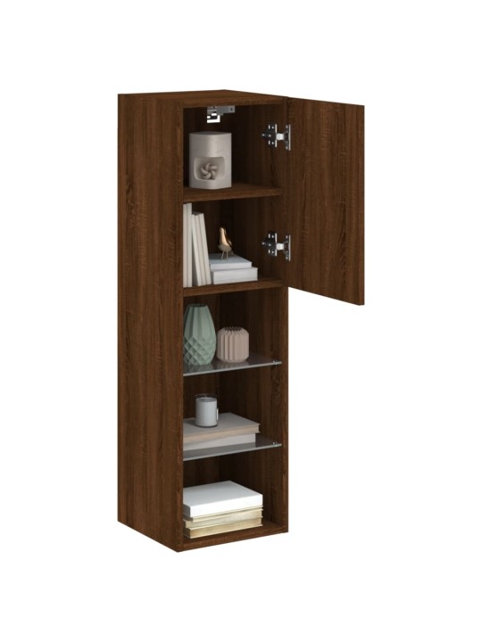 TV skříňka s LED osvětlením hnědý dub 30,5 x 30 x 102 cm