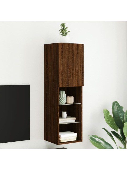TV skříňka s LED osvětlením hnědý dub 30,5 x 30 x 102 cm