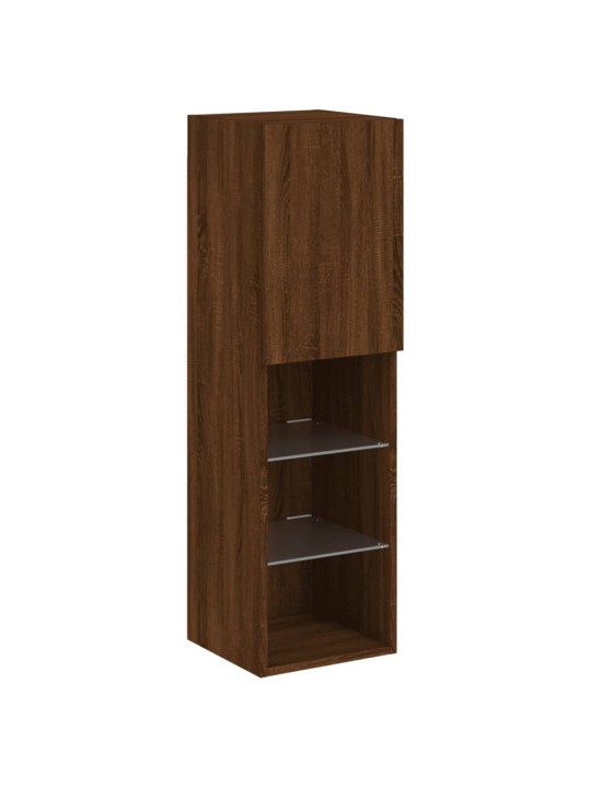 TV skříňky s LED osvětlením 2 ks hnědý dub 30,5 x 30 x 102 cm