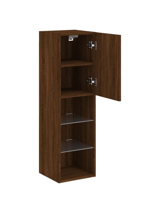 TV skříňky s LED osvětlením 2 ks hnědý dub 30,5 x 30 x 102 cm