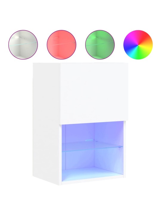 TV skříňka s LED osvětlením bílá 40,5 x 30 x 60 cm