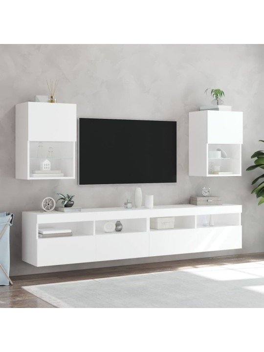 TV skříňka s LED osvětlením bílá 40,5 x 30 x 60 cm