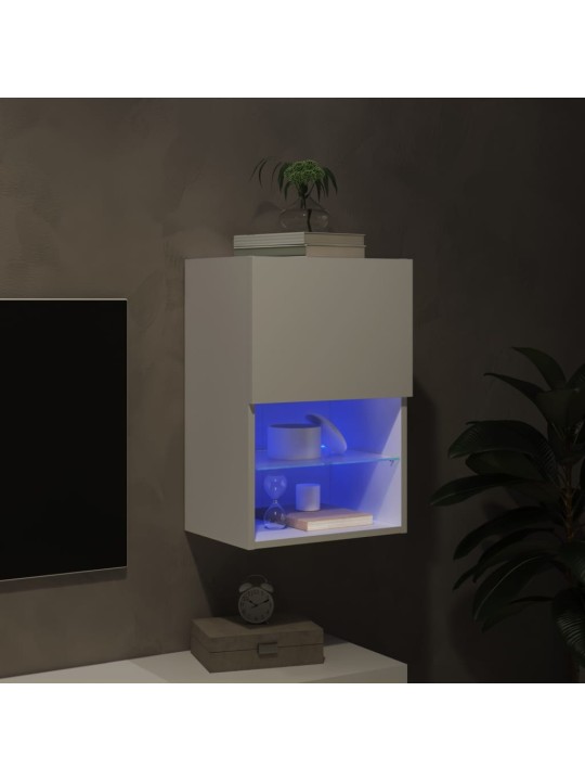 TV skříňka s LED osvětlením bílá 40,5 x 30 x 60 cm