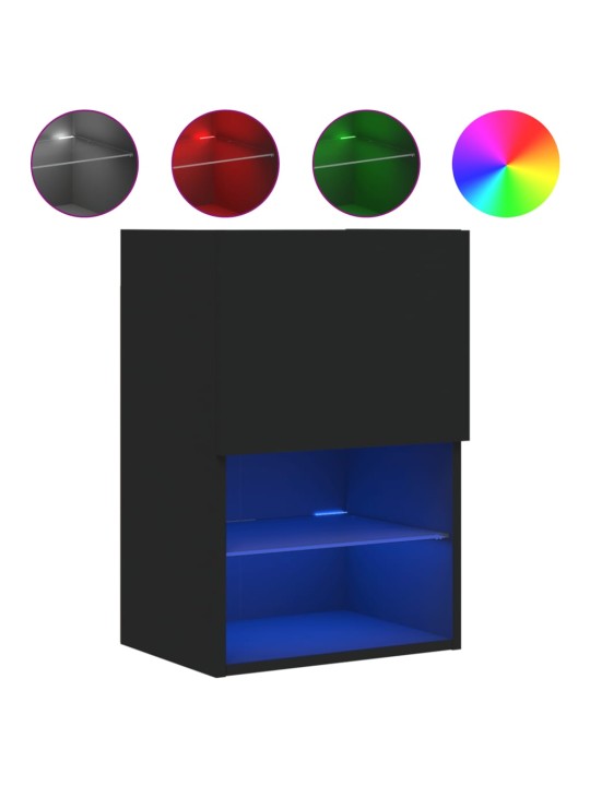 TV skříňka s LED osvětlením černá 40,5 x 30 x 60 cm