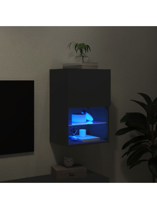 TV skříňka s LED osvětlením černá 40,5 x 30 x 60 cm