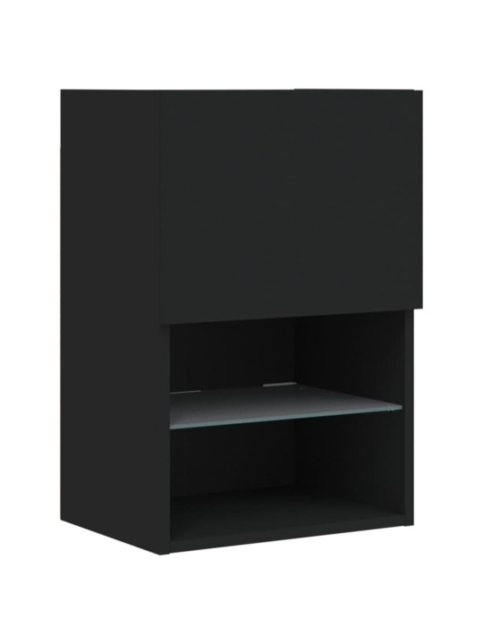 TV skříňka s LED osvětlením černá 40,5 x 30 x 60 cm