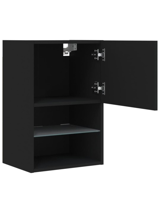 TV skříňka s LED osvětlením černá 40,5 x 30 x 60 cm
