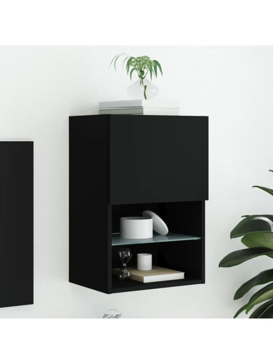 TV skříňka s LED osvětlením černá 40,5 x 30 x 60 cm