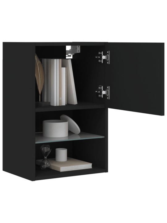 TV skříňky s LED osvětlením 2 ks černé 40,5 x 30 x 60 cm