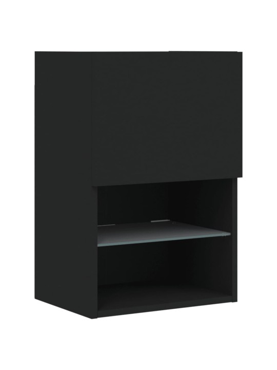 TV skříňky s LED osvětlením 2 ks černé 40,5 x 30 x 60 cm
