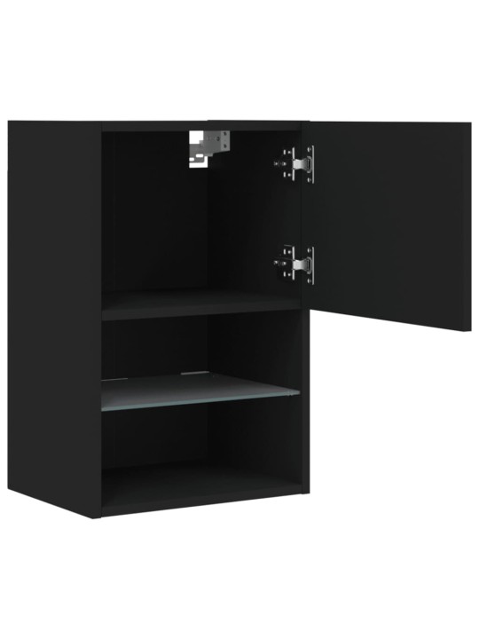 TV skříňky s LED osvětlením 2 ks černé 40,5 x 30 x 60 cm