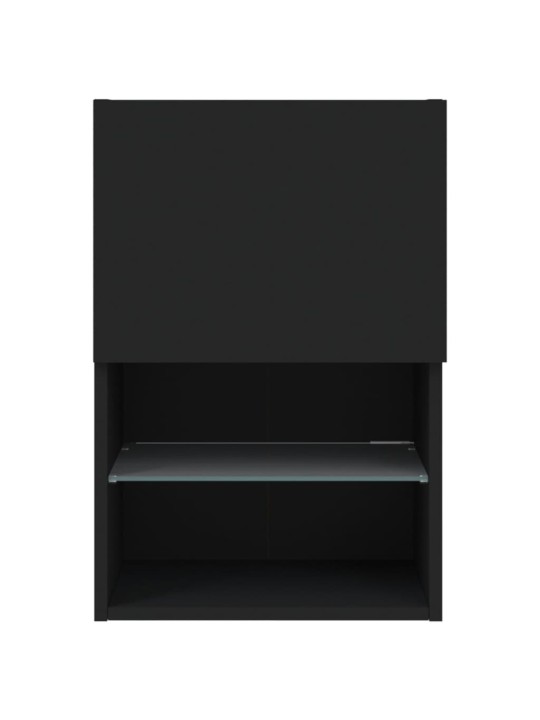 TV skříňky s LED osvětlením 2 ks černé 40,5 x 30 x 60 cm