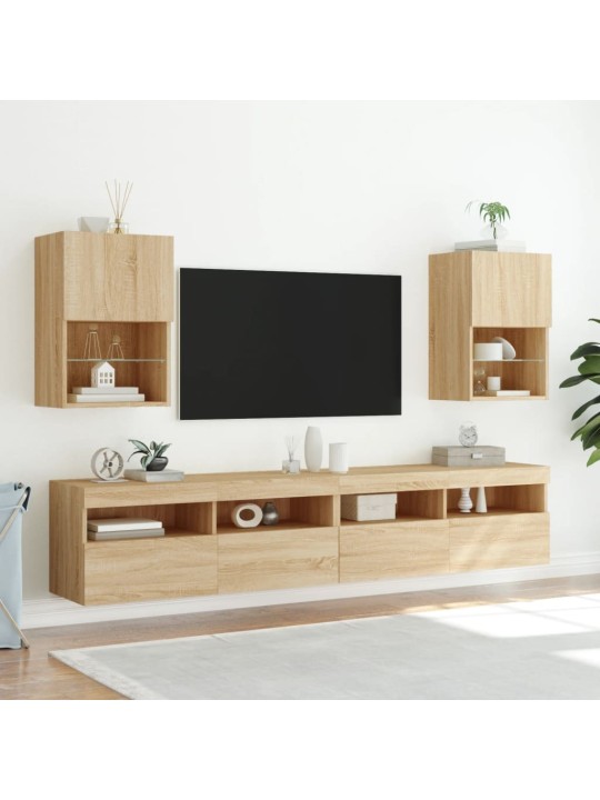 TV skříňka s LED osvětlením dub sonoma 40,5 x 30 x 60 cm