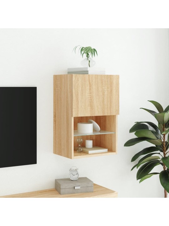 TV skříňka s LED osvětlením dub sonoma 40,5 x 30 x 60 cm