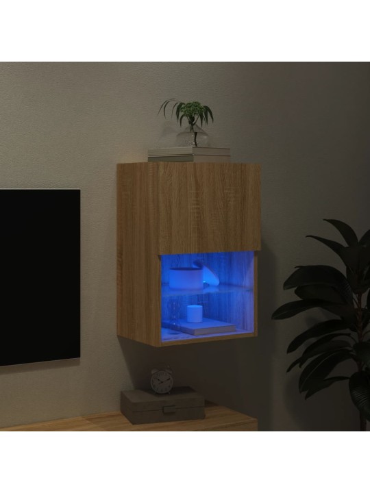 TV skříňka s LED osvětlením dub sonoma 40,5 x 30 x 60 cm
