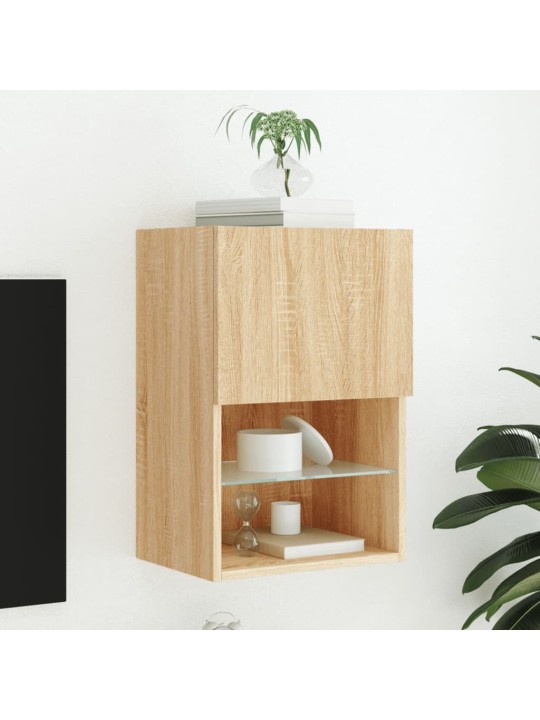 TV skříňka s LED osvětlením dub sonoma 40,5 x 30 x 60 cm