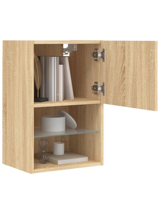TV skříňky s LED osvětlením 2 ks dub sonoma 40,5 x 30 x 60 cm