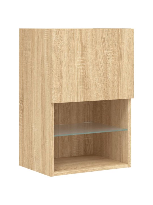 TV skříňky s LED osvětlením 2 ks dub sonoma 40,5 x 30 x 60 cm