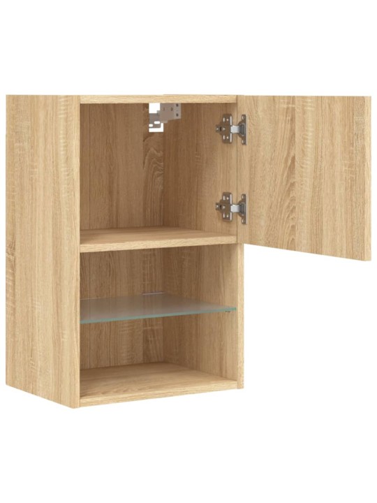 TV skříňky s LED osvětlením 2 ks dub sonoma 40,5 x 30 x 60 cm