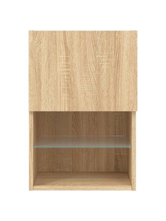 TV skříňky s LED osvětlením 2 ks dub sonoma 40,5 x 30 x 60 cm