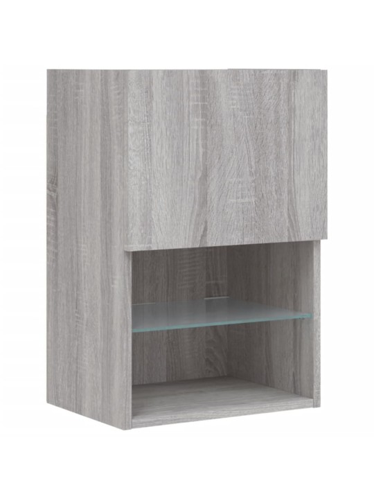 TV skříňka s LED osvětlením šedá sonoma 40,5 x 30 x 60 cm