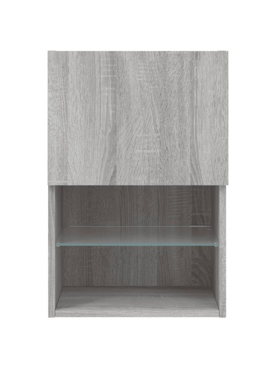 TV skříňka s LED osvětlením šedá sonoma 40,5 x 30 x 60 cm