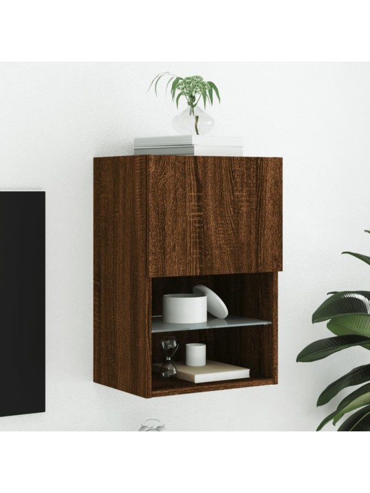 TV skříňka s LED osvětlením hnědý dub 40,5 x 30 x 60 cm