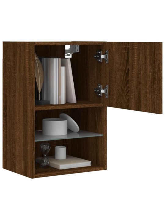 TV skříňky s LED osvětlením 2 ks hnědý dub 40,5 x 30 x 60 cm