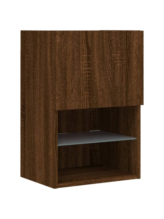 TV skříňky s LED osvětlením 2 ks hnědý dub 40,5 x 30 x 60 cm