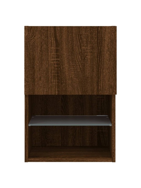 TV skříňky s LED osvětlením 2 ks hnědý dub 40,5 x 30 x 60 cm