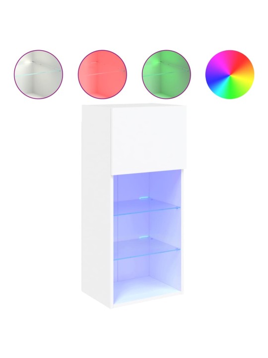 TV skříňka s LED osvětlením bílá 40,5 x 30 x 90 cm
