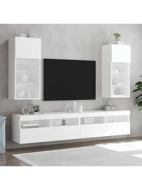 TV skříňka s LED osvětlením bílá 40,5 x 30 x 90 cm